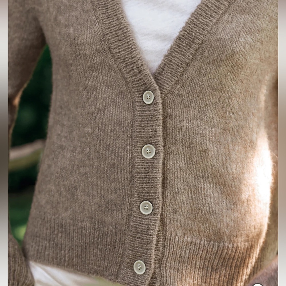 Boyfriend Cardigan Size Medium color Almond